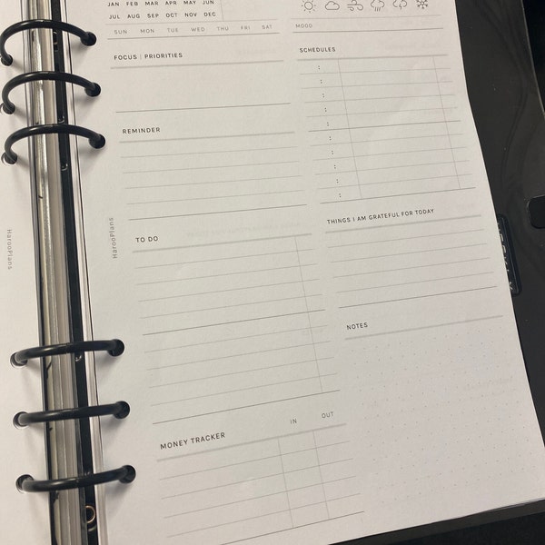 Daily Planner | A5 Printable Inserts | Simple Schedule Template | to Do ...