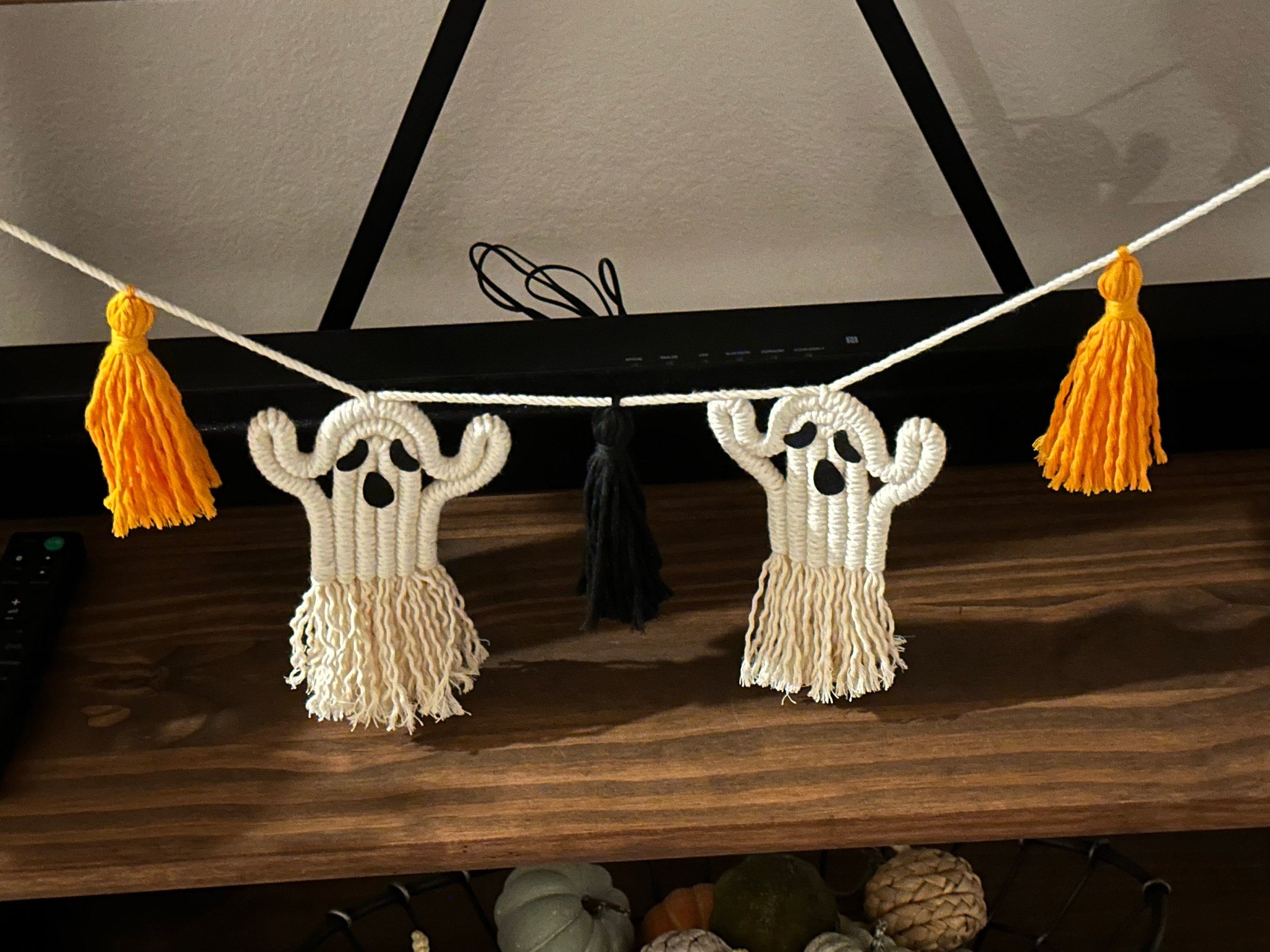 Halloween Decor, Macrame Halloween Decor, Scary Halloween, Halloween Garland, Halloween Dorm Decor, Boho Wall Art, Birthday Gift