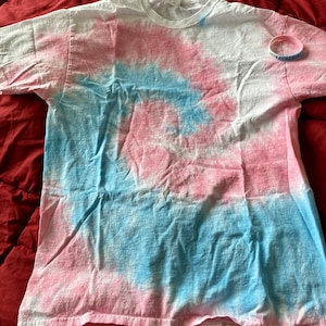 Trans Pride Flag Unisex Tie Dye T Shirt Customizable Pattern Sizes ...