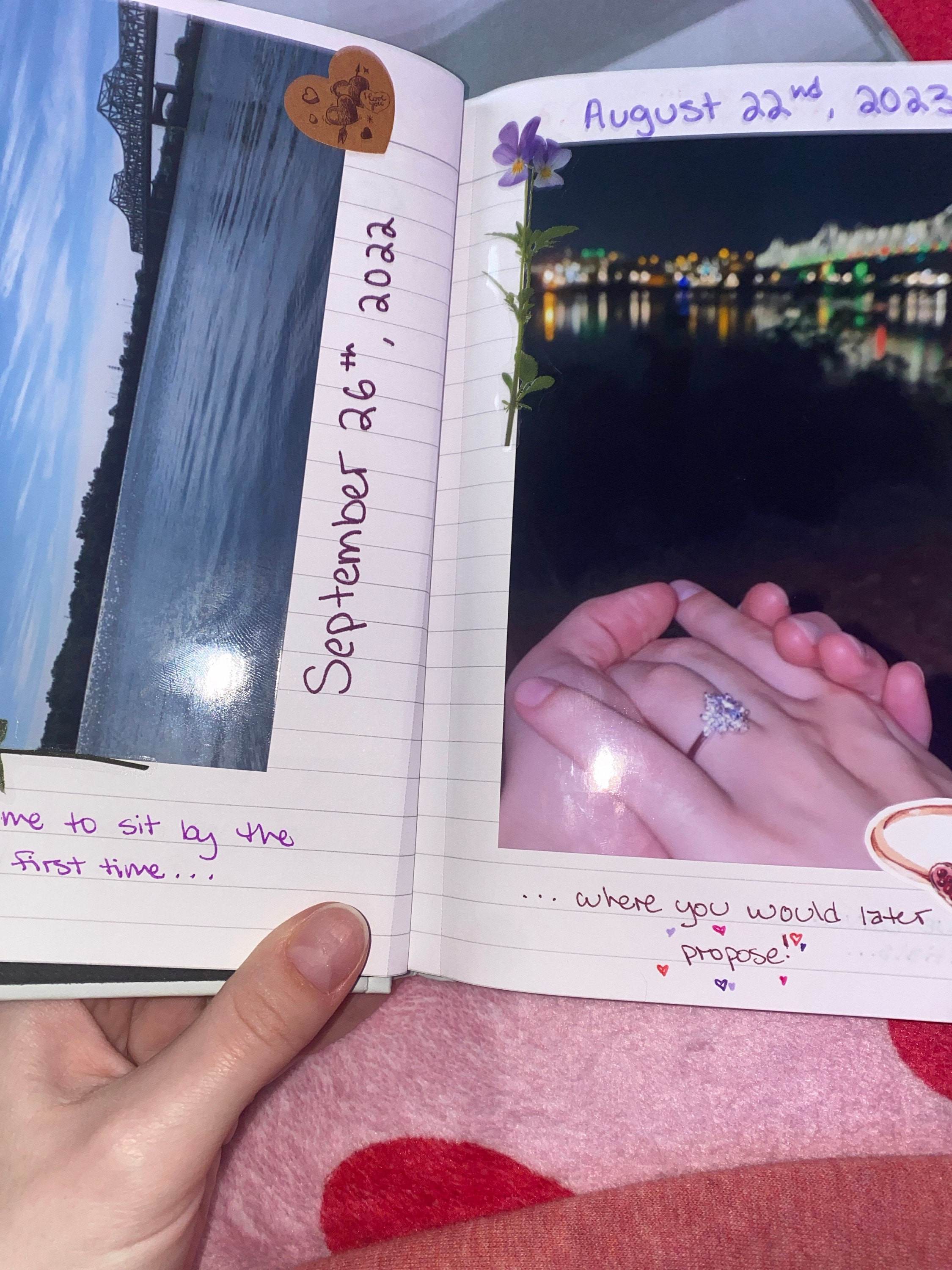 The Memories We Make Personalized Couples Journal & Scrapbook Memory Book | Wedding Engagement Anniversary Love Letters Valentine&#39;s Day Gift