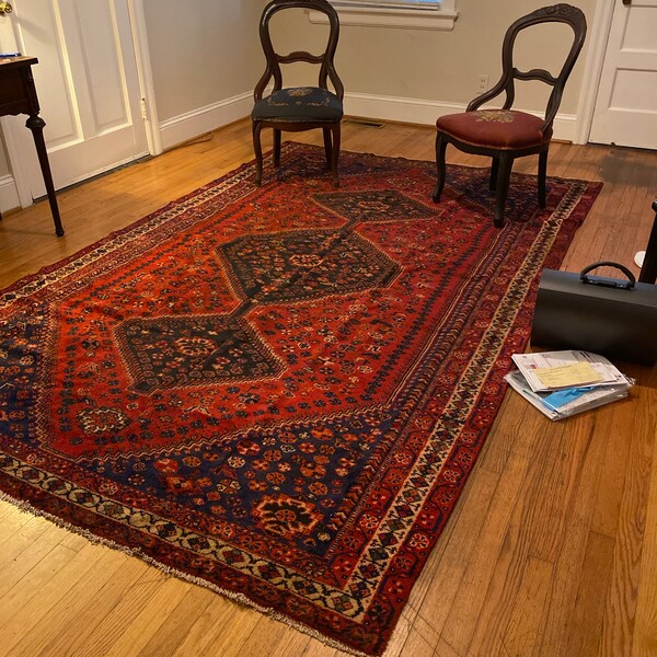 Antique 1930s Terracotta Hallway Rug 9.10x4.4 Oushak Terracotta ...