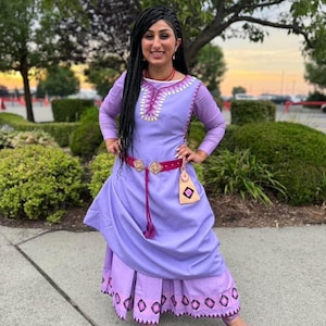 Disney Wish Asha Costume Dress Embroidery High-quality - Cosplay Asha for  Adult - Etsy