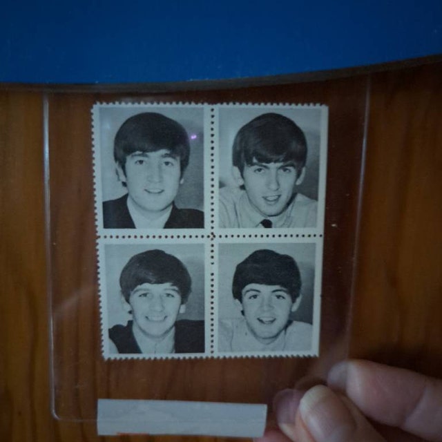 The Beatles - Original 1964 Uncut Stamps - 4 Vintage Originals