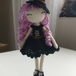 Witch Crochet Doll Pattern, MEDIUM Size-eng/hun/esp Halloween Witch ...