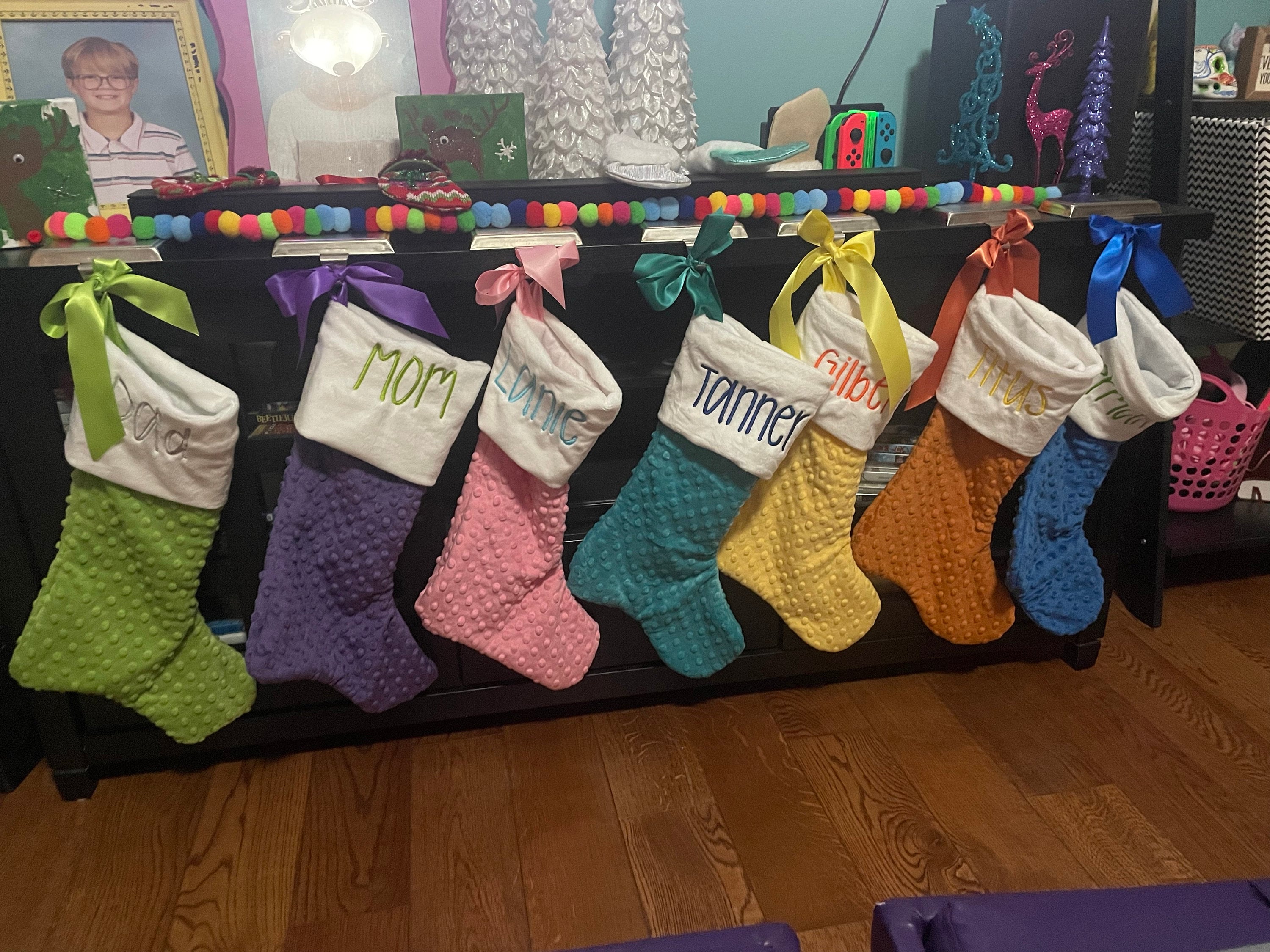 Personalized Christmas Stocking, Make Your Own Christmas stocking, Purple Christmas gift, Amethyst Christmas Stocking, Rainbow Christmas