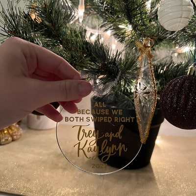 Custom Acrylic Circle Ornament Custom Hand Lettered Ornament Christmas ...