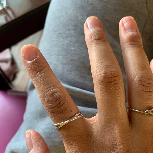 Simple Interlocking Rings,2 Interlocked Bands,stacking Rings,rolling ...