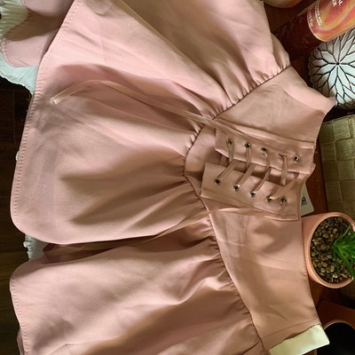 Handmade Pink Knit Hooded Two Piece Set Loose Fit Ruffled Details Winter Cozy Wardrobe Essential main image 0