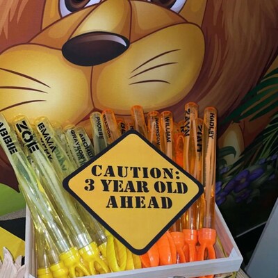CAUTION: 2 Year Old Ahead Construction Theme Road Sign - Etsy