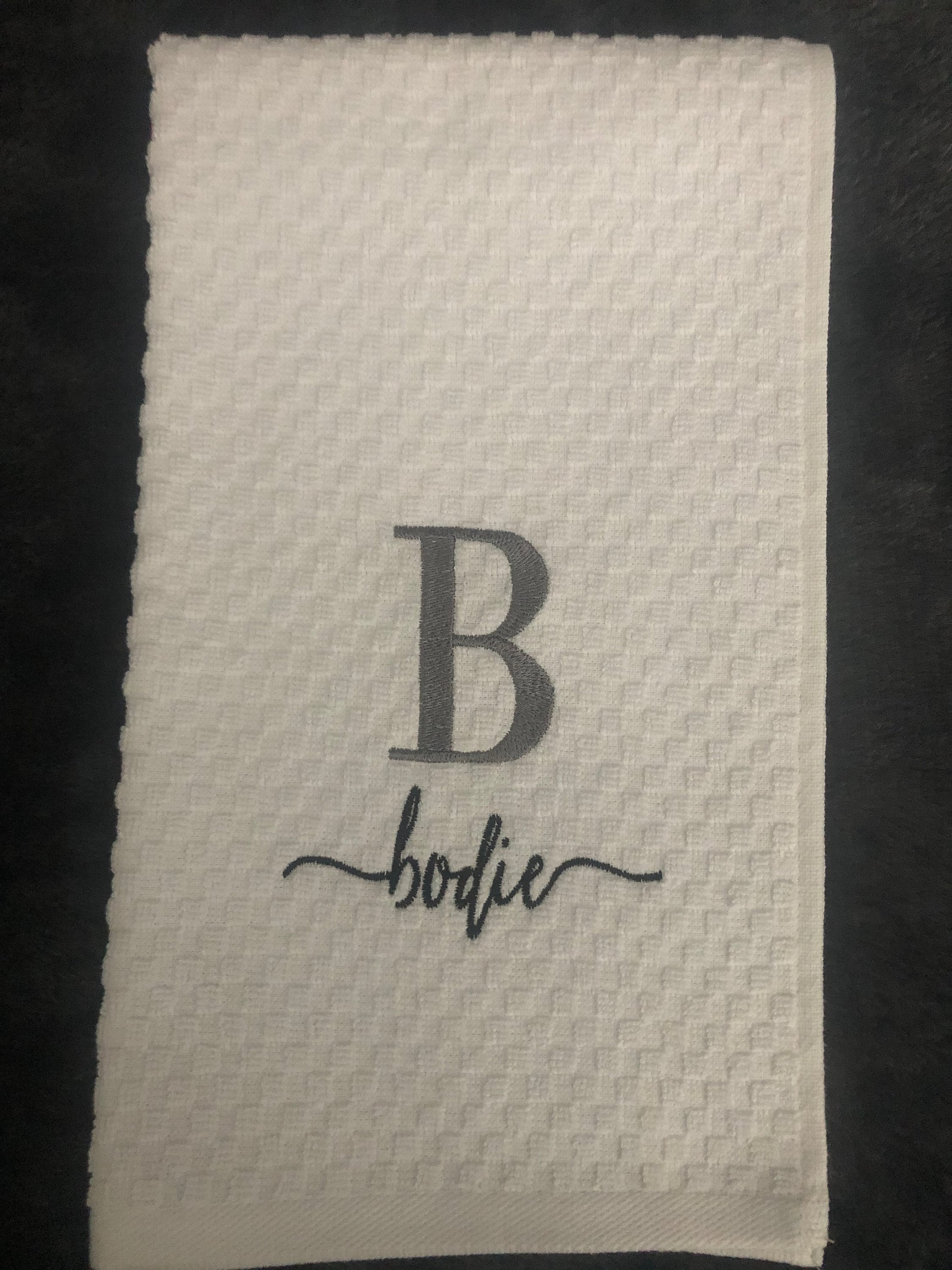 Customer photo for Hello - Embroidery font