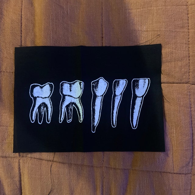 Occult Tooth Patches Wisdom Teeth, Punk Patch, Goth Patch, Pagan Patches,  Witch, Sew on Patch, Horror Patch for Jacket, Skull Pagan, Molar 