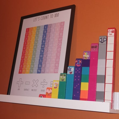 Count to 100 Number Chart Print Maths Poster Multiplication Educational ...
