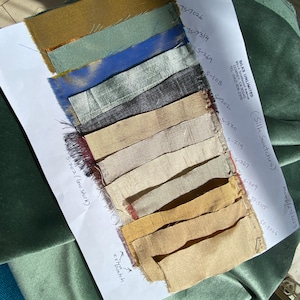 Iridescent Citron Yellow/Azure Blue Taffeta Silk Fabric main image 1