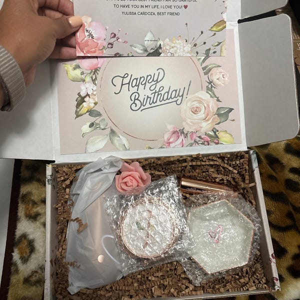 Happy Birthday Gift Box for Her, Personalized Birthday Box With Spa ...