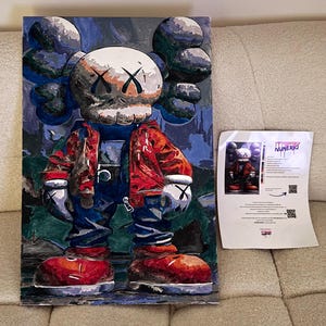Kaws-inspired Paint by Number Kit: Urban Street Art DIY Canvas - Etsy