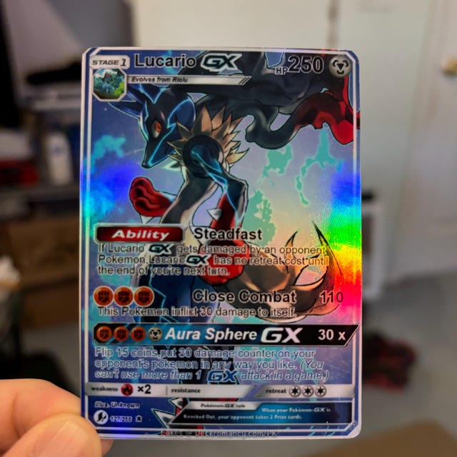 Lucario GX Gmax Vmax Gigantamax Ex Pokemon Card - Etsy Lucario GX Gmax Vmax Gigantamax Ex Pokemon Card - Etsy