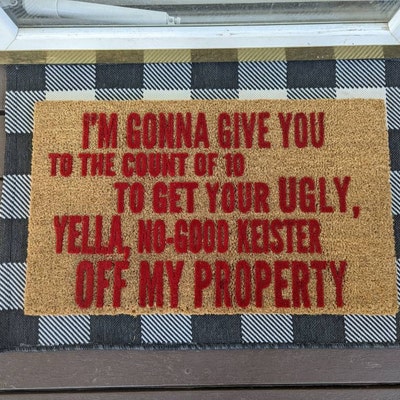 I'm Gonna Give You to the Count of 10 Doormat Holiday - Etsy