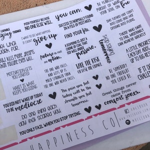 Motivational Quote Planner Stickers - Etsy