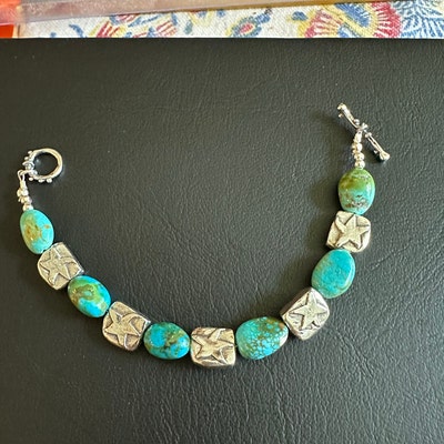 Southwest Elements Kingman Turquoise & Spiny Oyster Beaded Bracelet
