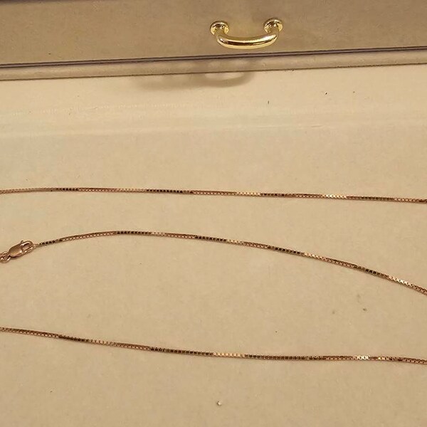 Rose Gold Solid Adjustable Box Chain Necklace | 0.68mm | 22 Inches 1 Apbox015 22 Hx72596a26