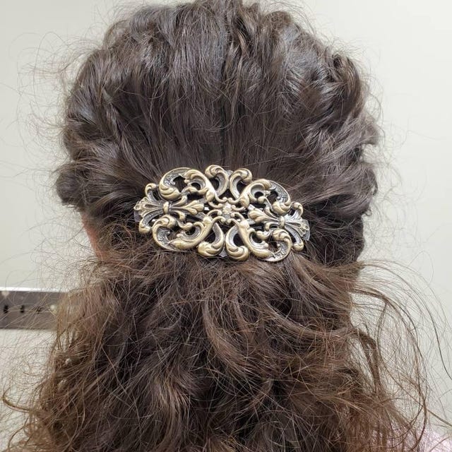 Stunning Vintage French Deco Hair Barrette Beautiful Antique Victorian Hair Barrette Unusual Hair  main image 4