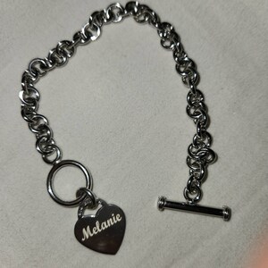 アクセサリー ROLO heart Charm Bracelet Woman 18K Gold Plated Heart Charm Rolo Chain Bracelet Bangle