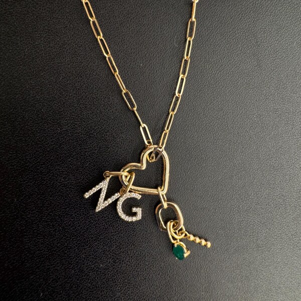 3 Heart Charm Holder Pendant main image 0