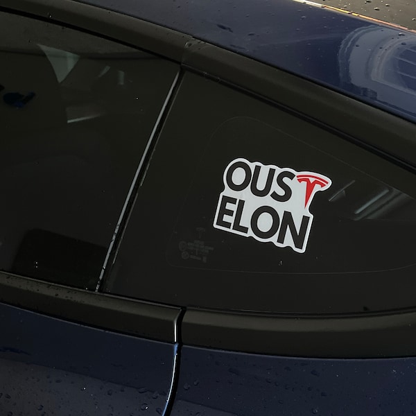 I Bought This Before Elon Went Crazy Car Bumper Sticker Decal Tesla Owner Regret Musk, Water