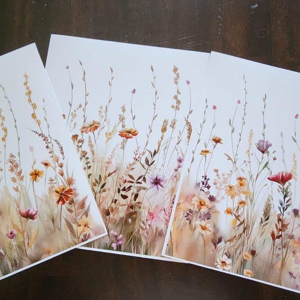 Wildflower Prints, Boho Nursery Wall Art, Wildflower Nursery Decor ...