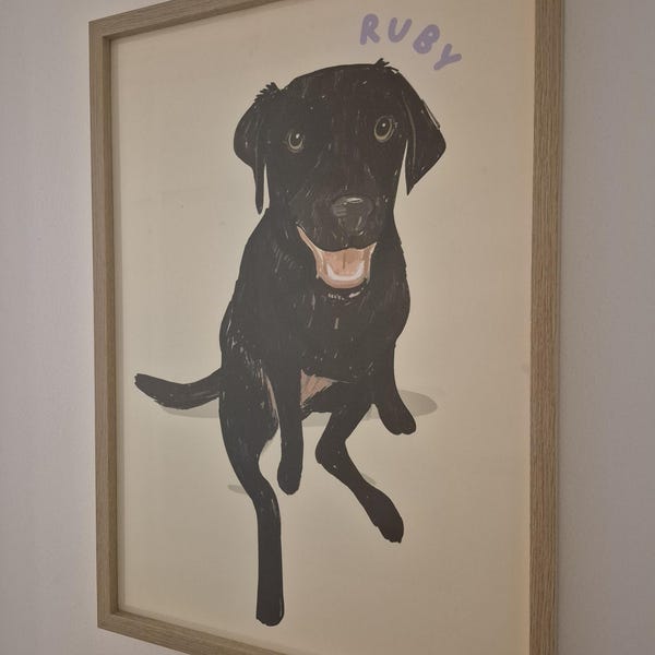 Custom Dog Portrait Watercolor Custom Badly Drawn Pet Art Personalized ...