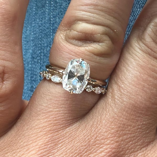 Radiant Cut Moissanite Engagement Ring, Hidden Halo Ring, 14k Yellow ...