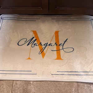 Monogrammed Shower Curtain Custom Monogram Bathroom Set Personalized ...