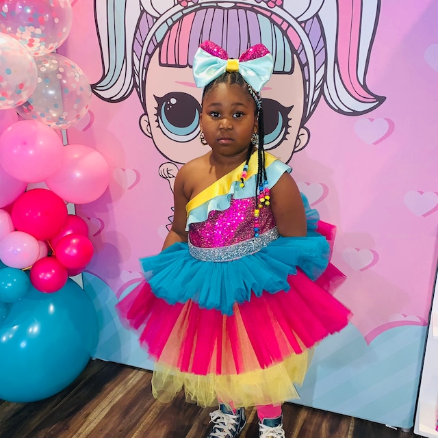 lol birthday party dresses Girl's dress Lol surprise pink, Birthday party + Hair Bow + Girl Petticoat, Birthday Baby Girl 18-24 months US numeric