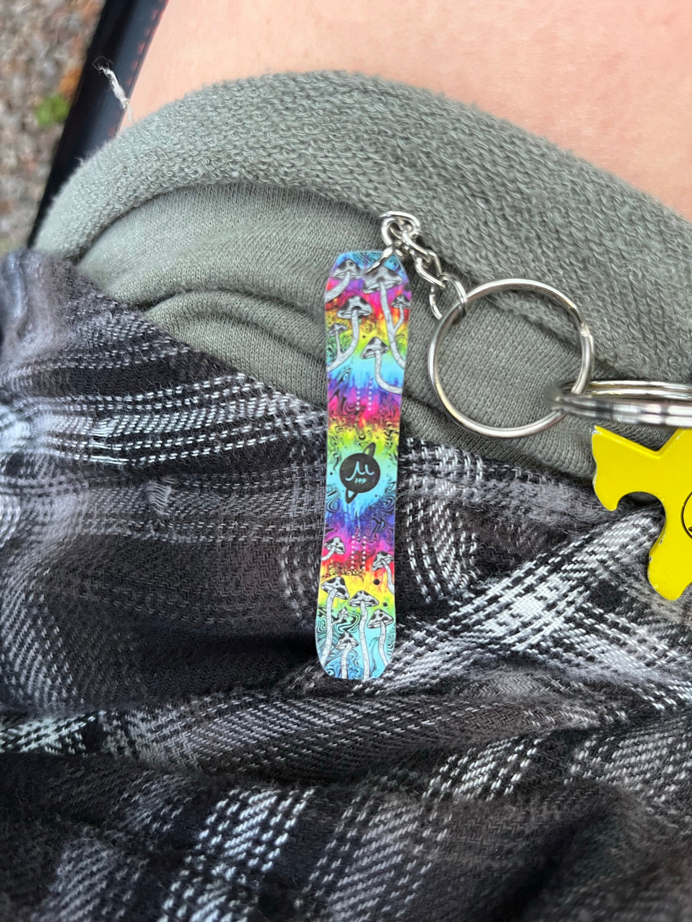 Custom Keychain Snowboard