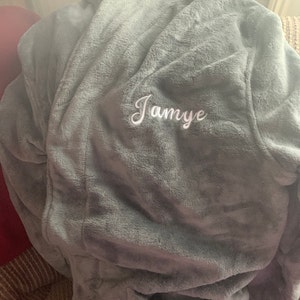 Custom Embroidered Robe, Personalized Robe, Embroidered Plush Robe ...