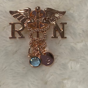 Rose Gold RN Pin Rose Gold Nurse Pin Nursing Pin Pin for Nurse ...