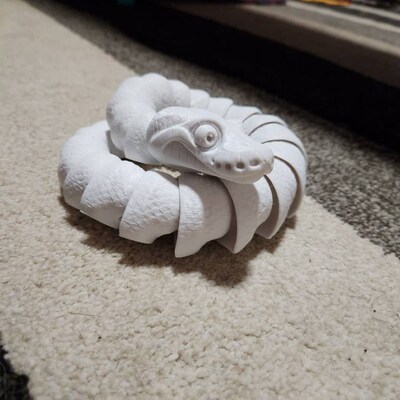 Ball Python Snake Digital .STL File for 3dprinting, Articulated Fidget ...