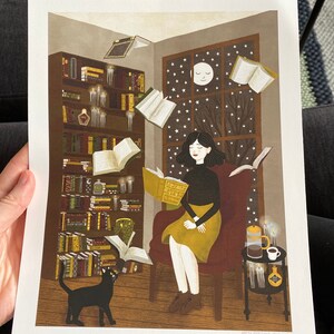 Floating Books | Giclée Art Print, 8x10