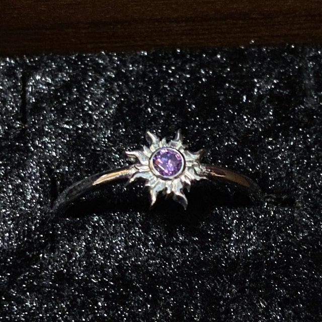 のほほん様♡14kgf 14K Solid Gold Sun Ring, Sterling Silver Sun Ring