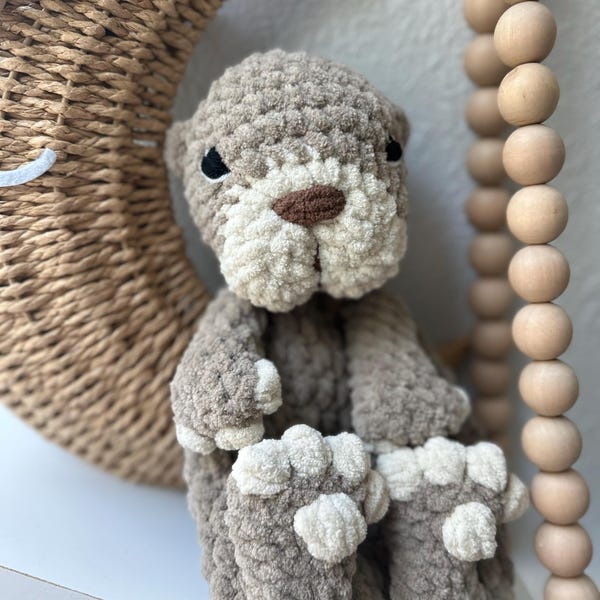Rowan the River Otter Crochet Pattern LOW SEW Crochet Pattern Crochet