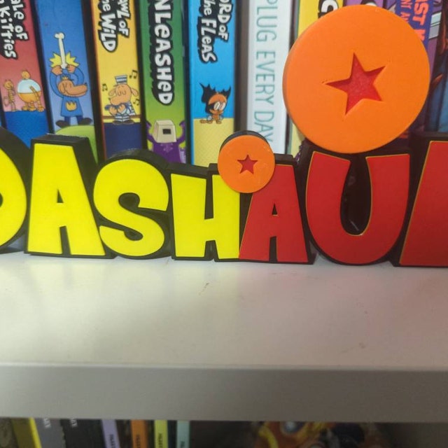 Custom Dragon Ball Z Inspired Name Plate Personalised Desk 