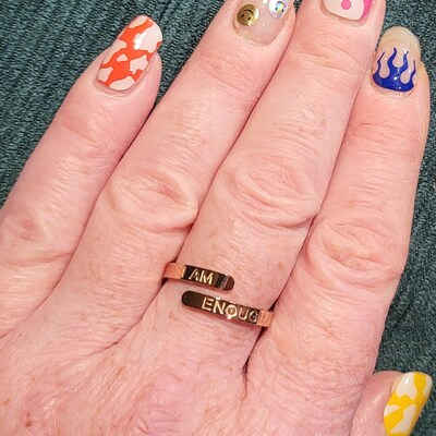 I AM LOVED Adjustable Affirmation Ring Meaningful Gift for Loved One ...
