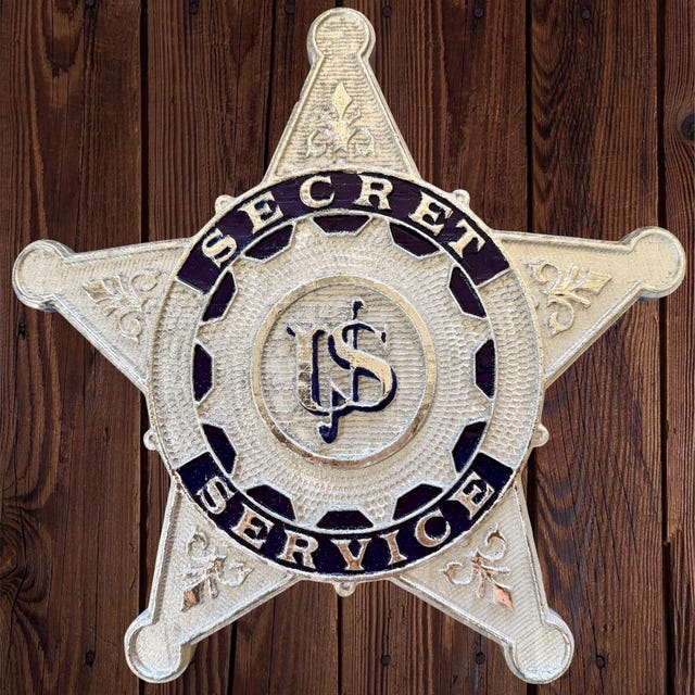 3d File CNC Model - U.S. Secret Service Badge- Digital File
