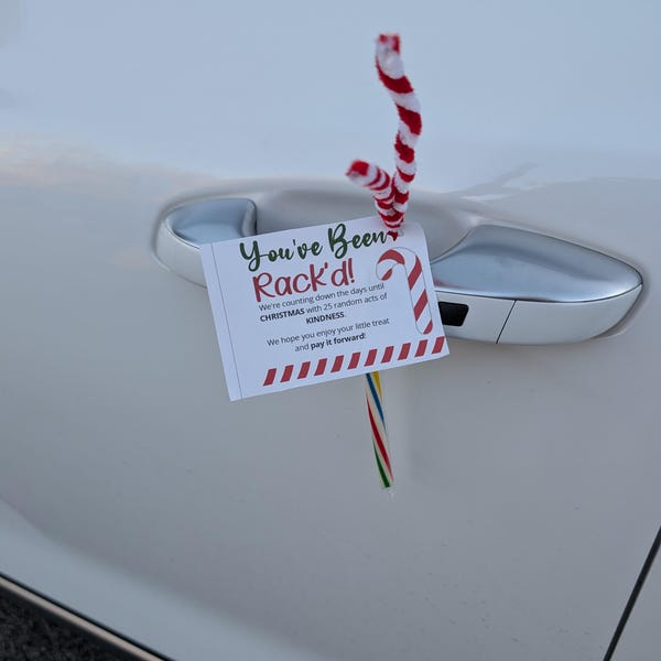 You've Been Rack'd Printable Cards, Random Acts of Christmas Kindness ...