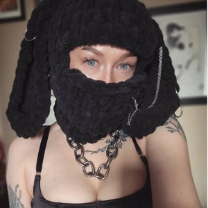 Cat Hat With Ears Wednesday Addams Wear Balaclava Hat - Etsy