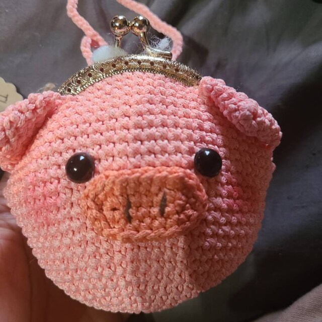 Set De Monederos De Peluche Con Diseu00f1o De Cerdito Lindo Y