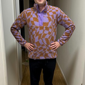 Half Snap Fleece Sweatshirt for Men #letitsnow PDF Sewing Pattern