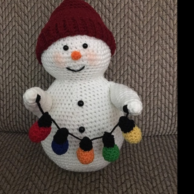 SNOWMAN WITH LIGHTS Pdf Crochet pattern English only Etsy
