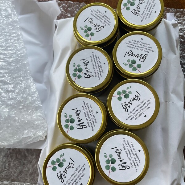 Bulk Wedding Favors for Guests / Set of 10 Candle Favors / Eucalyptus ...