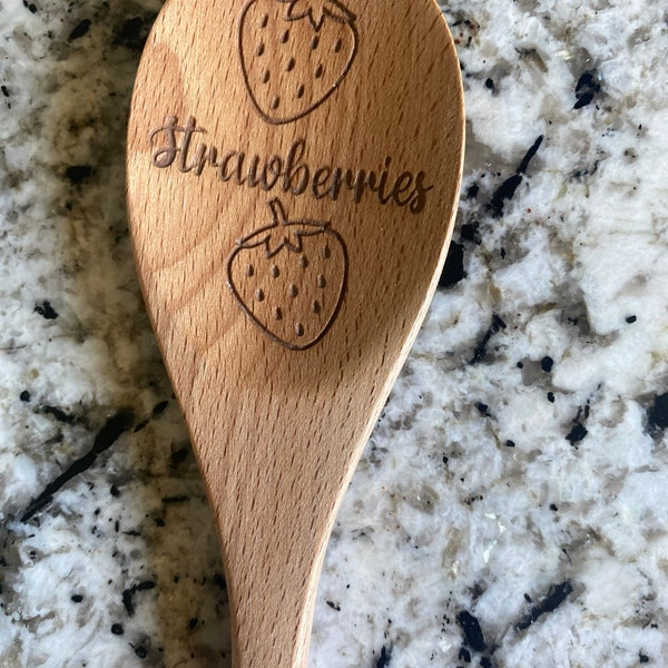 Spoon Label Wooden Spoon Garden Labels: Laser Engraved Plant Markers - Etsy